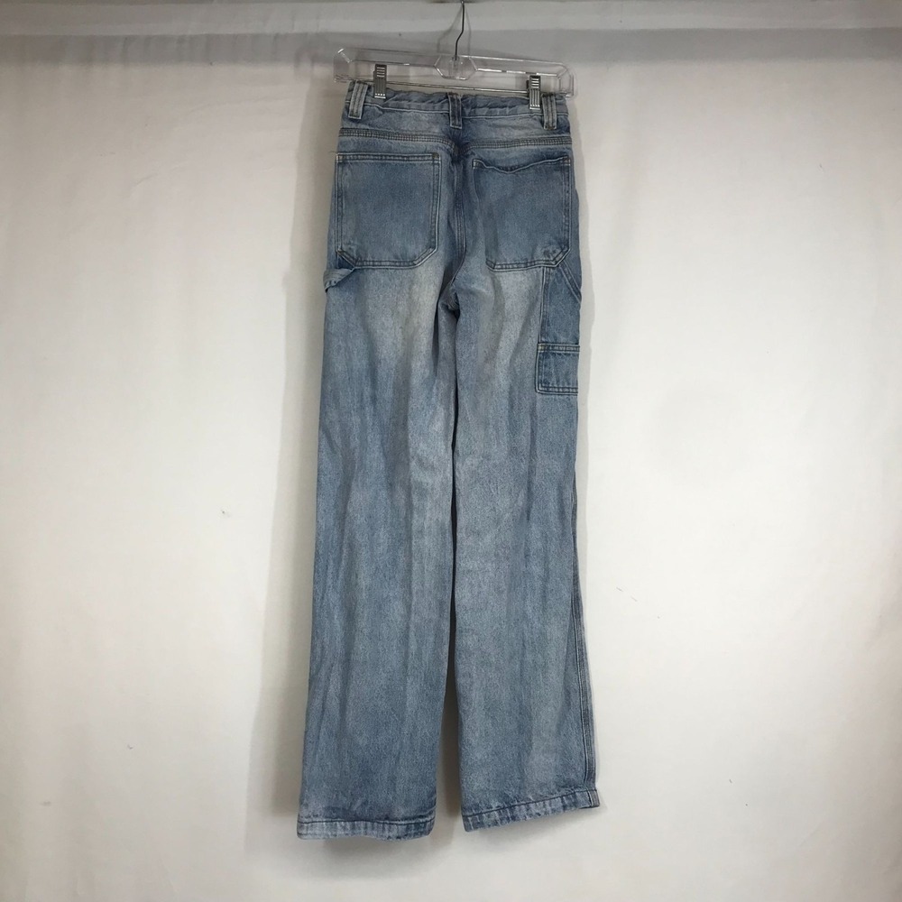 J. GALT - WOMEN'S 5 - BLUE 100% COTTON ADJUSTABALE WAIST CARPENTER JEANS - Picture 4 of 7